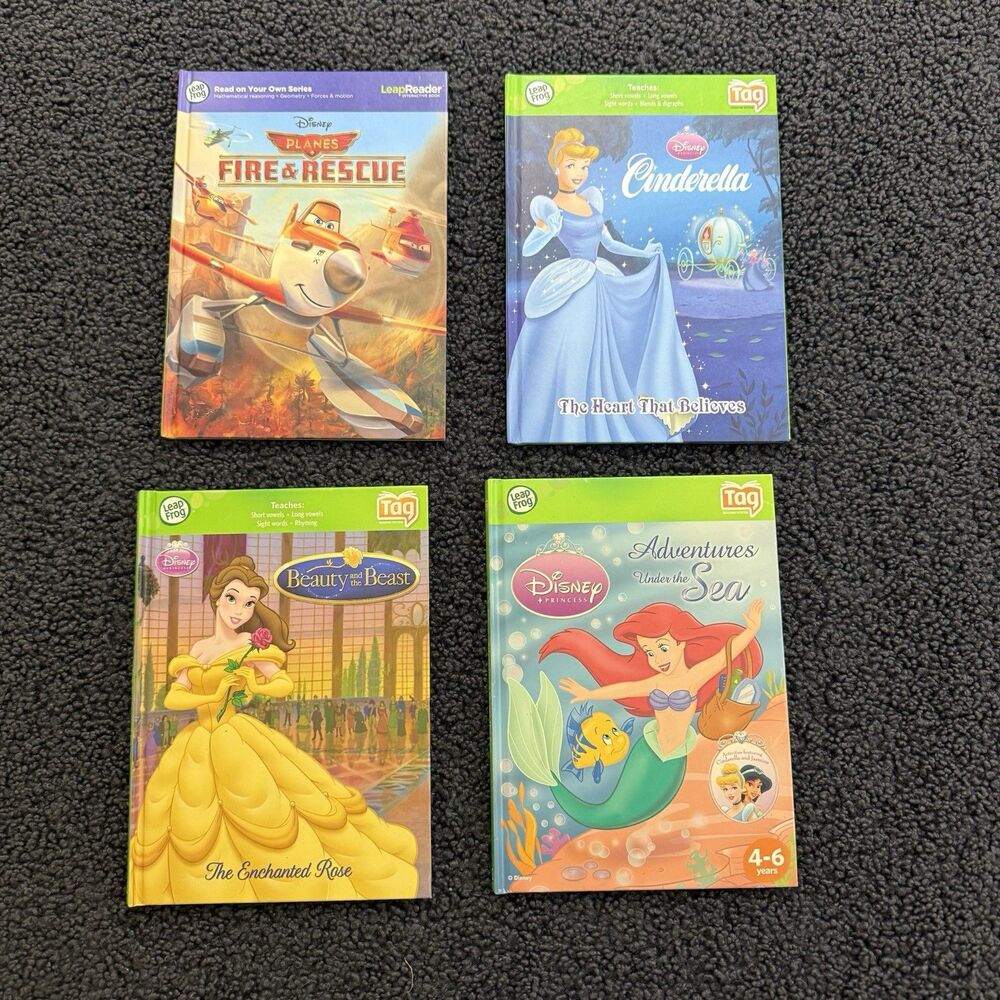7 Leap Frog Tag Reader Hardcover Interactive Books | Disney Princess | I Spy